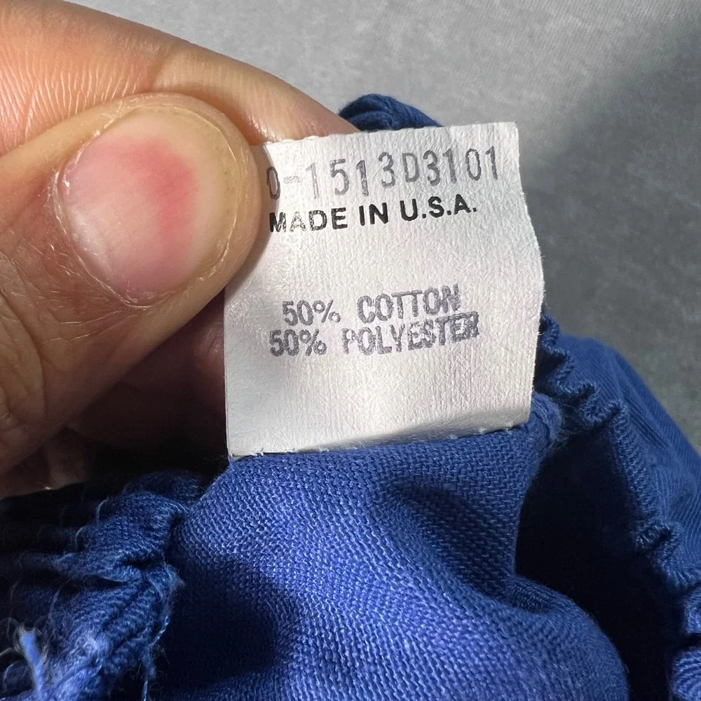 Vintage OshKosh Bgosh Blue Side Stripe Track Pants 12 Months Made in USA 9760